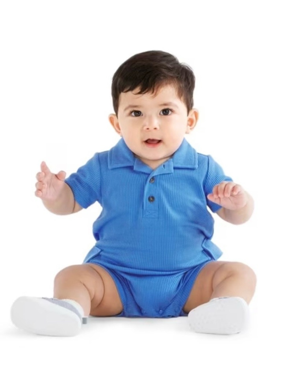 Carter's Baby Boy Blue Polo Romper
